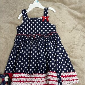 Bonnie Baby Blue and White Ruffled Tiered Sundress